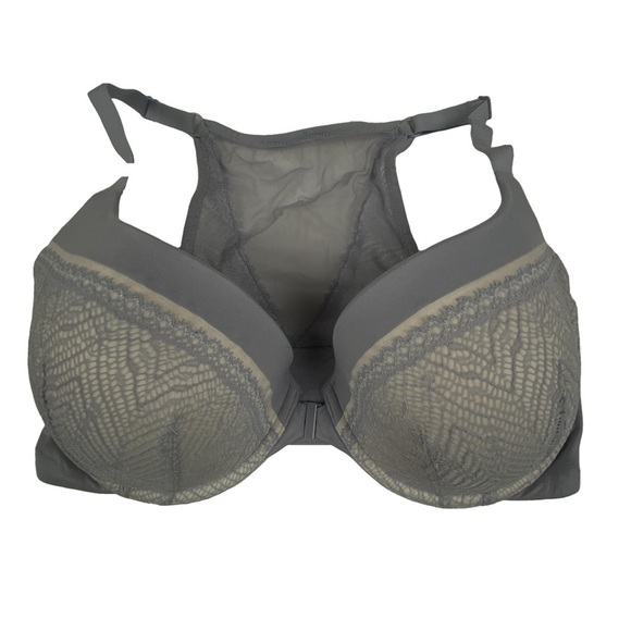 Victoria’s Secret Front Fasten Racer Back Purple Underwire Push-up Bra 36DDD NEW - Picture 2 of 13